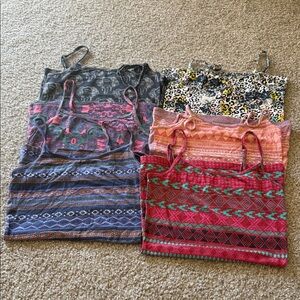 Nollie Brand: Women’s Patterned Camisole Tops Set of 6 Size XS Adjustable Straps